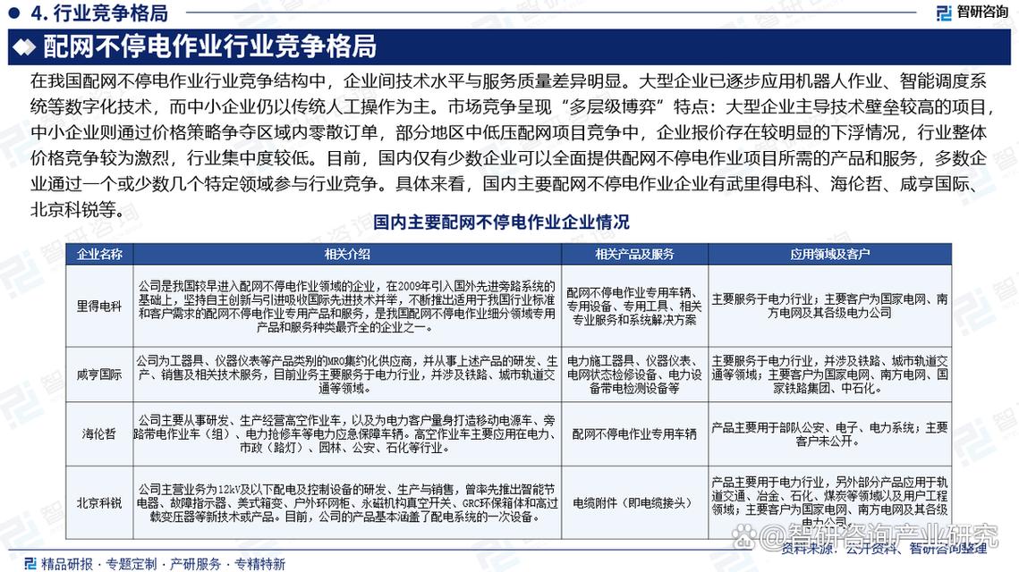 配网不停电作业行业市场全景调查及投资策略研究报告